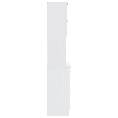 Highboard ALTA White 77x35x165 cm Solid Wood Pine
