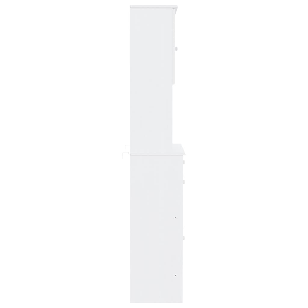 Highboard "ALTA" White 77x35x188cm Solid Wood Pine
