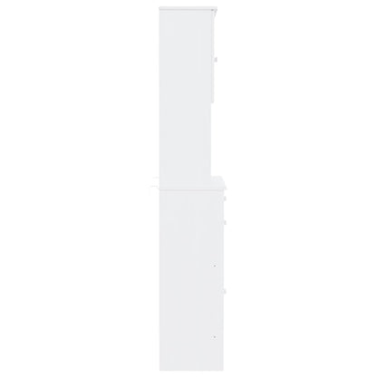 Highboard "ALTA" White 77x35x188cm Solid Wood Pine