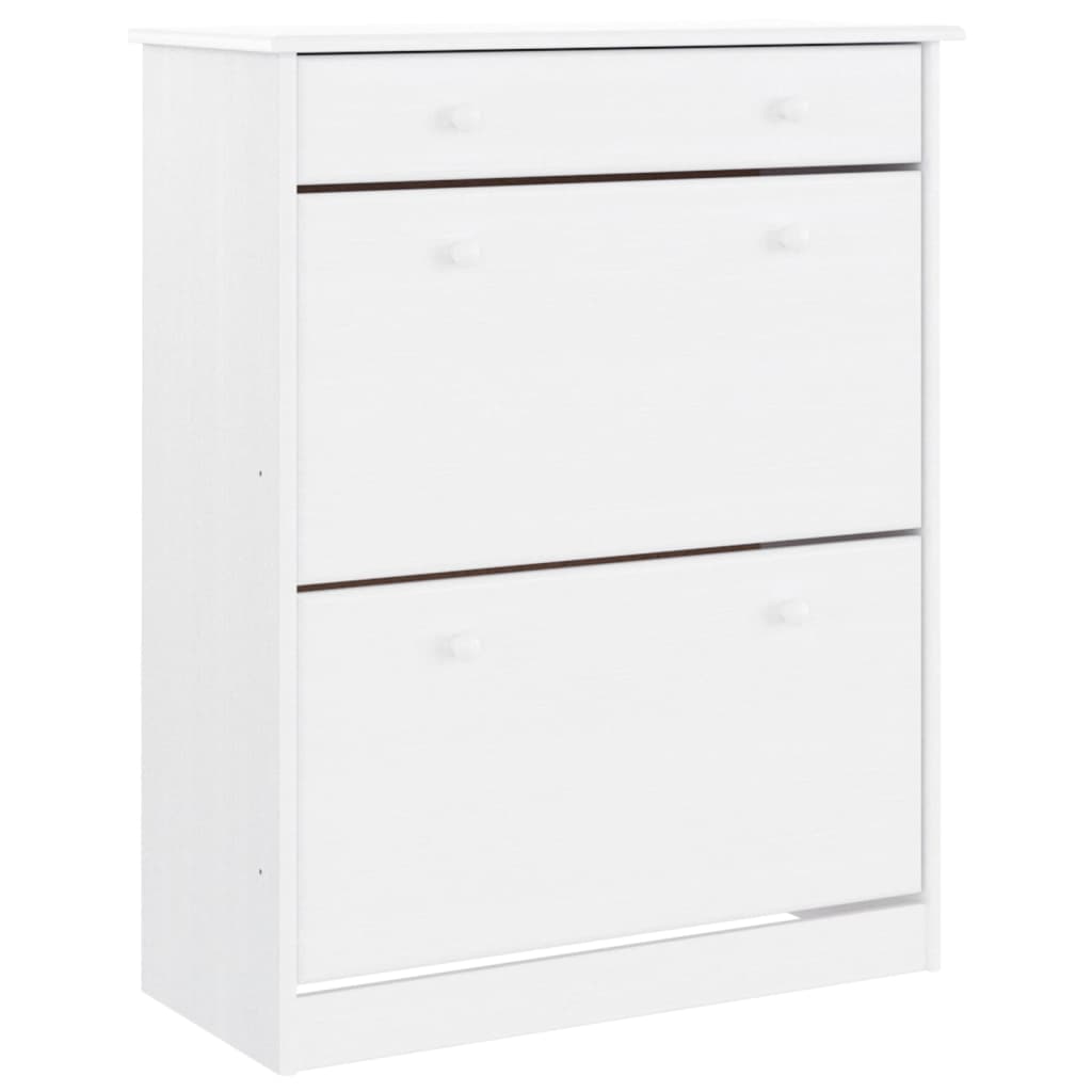 Highboard "ALTA" White 77x35x188cm Solid Wood Pine
