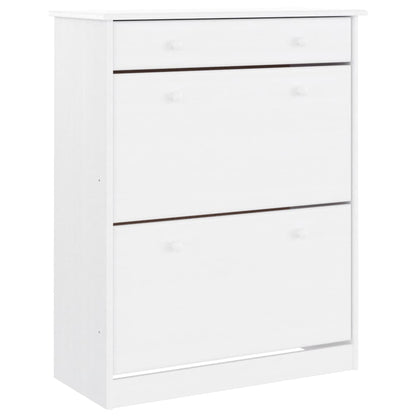 Highboard "ALTA" White 77x35x188cm Solid Wood Pine