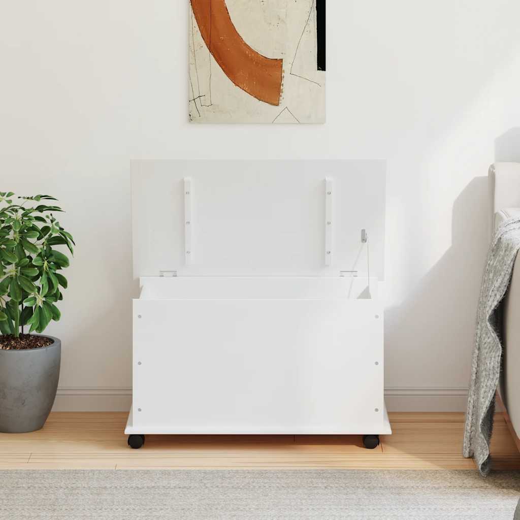 Storage Chest with Wheels "ALTA" White 73x39.5x43 cm