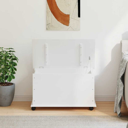 Storage Chest with Wheels "ALTA" White 73x39.5x43 cm