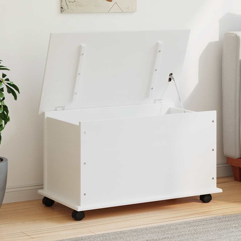 Storage Chest with Wheels "ALTA" White 73x39.5x43 cm