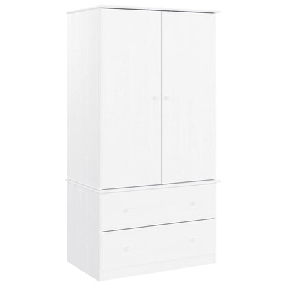Wardrobe ALTA White 90x55x170 cm Solid Wood Pine