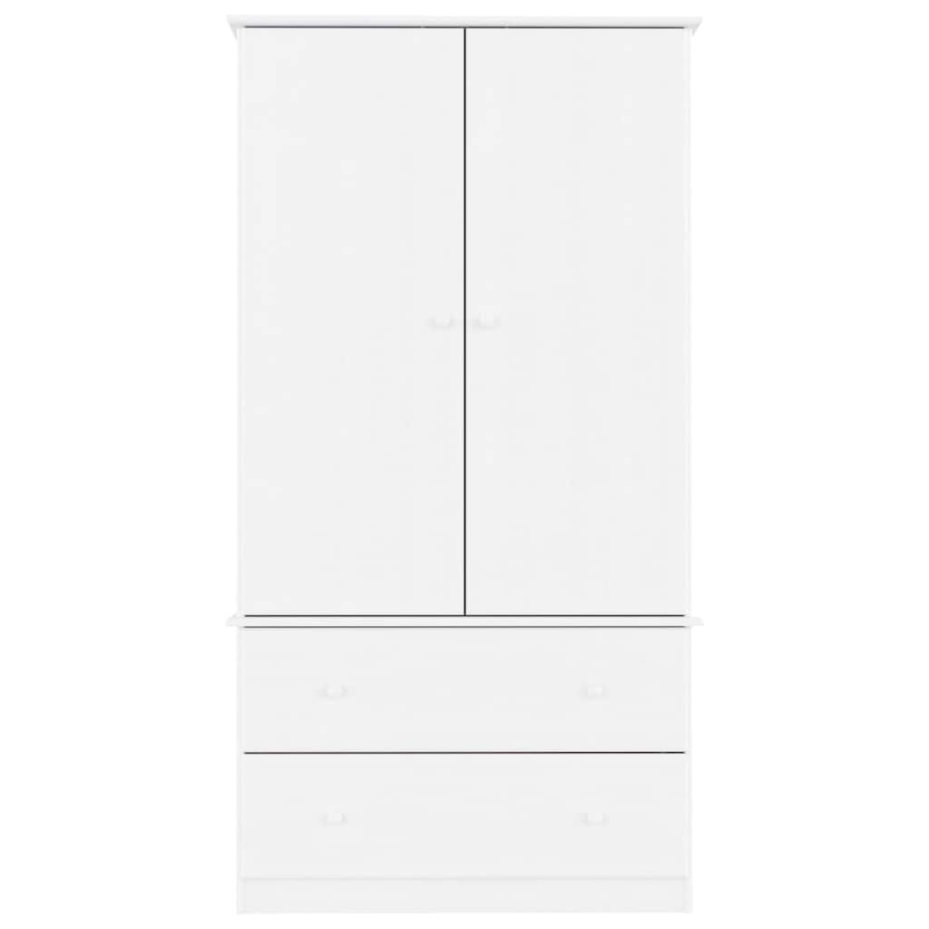 Wardrobe ALTA White 90x55x170 cm Solid Wood Pine