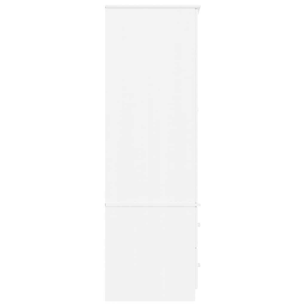 Wardrobe ALTA White 90x55x170 cm Solid Wood Pine