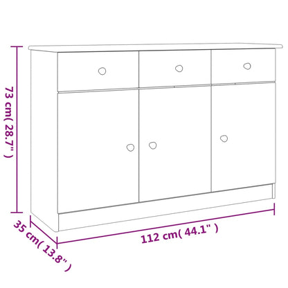 Sideboard ALTA 112x35x73 cm Solid Wood Pine