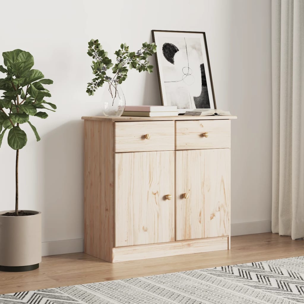 Sideboard "ALTA" 77x35x73 cm Solid Wood Pine