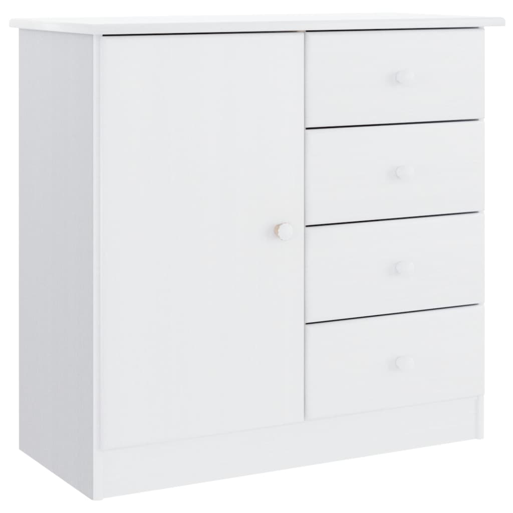 Sideboard ALTA White 77x35x73 cm Solid Wood Pine