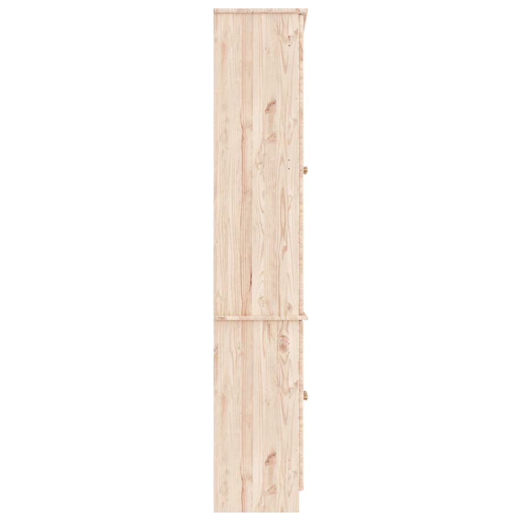 Glass Display Cabinet ALTA 77x35x186.5 cm Solid Wood Pine