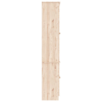 Glass Display Cabinet ALTA 77x35x186.5 cm Solid Wood Pine