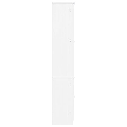 Glass Display Cabinet ALTA White 77x35x186.5 cm Solid Wood Pine
