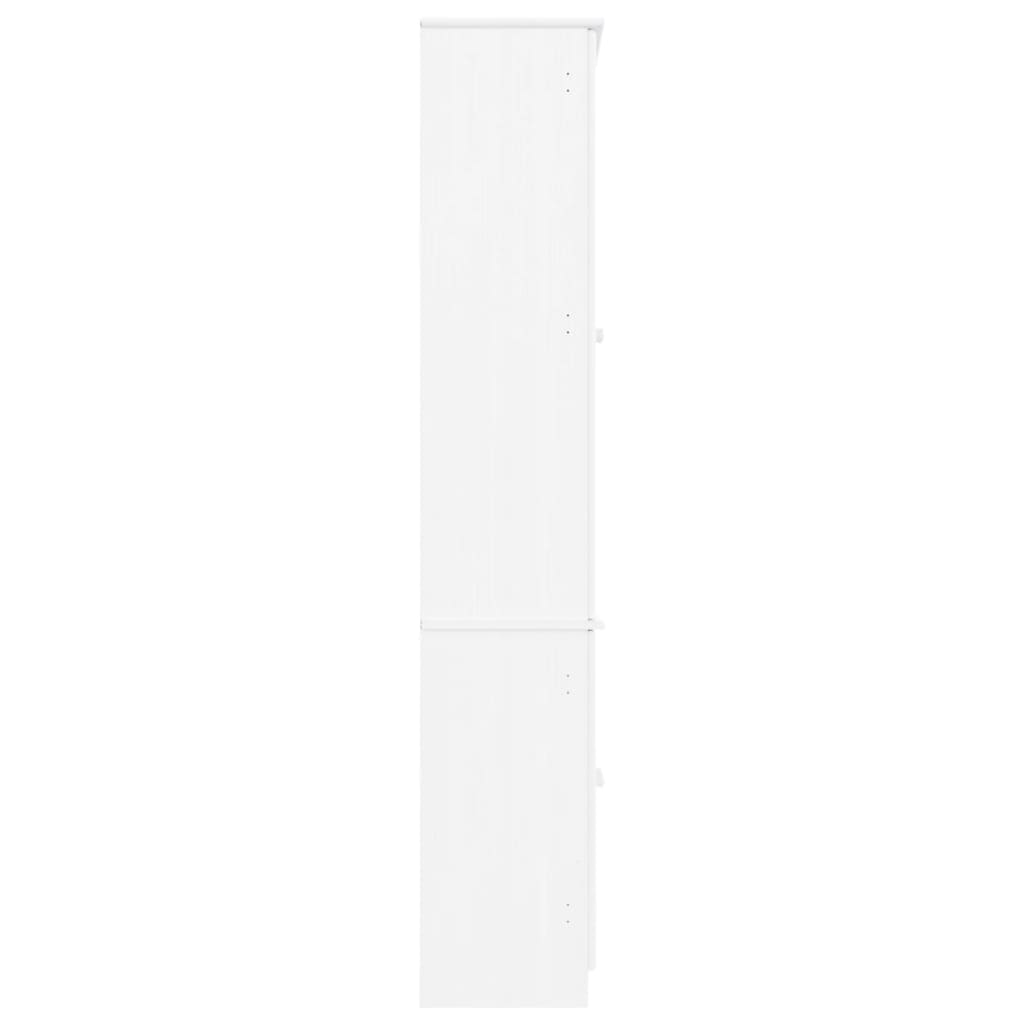 Glass Display Cabinet ALTA White 77x35x186.5 cm Solid Wood Pine
