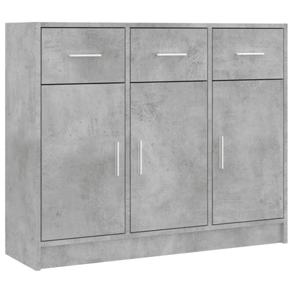 Sideboard Concrete Grey 91x28x75 cm Engineered Wood
