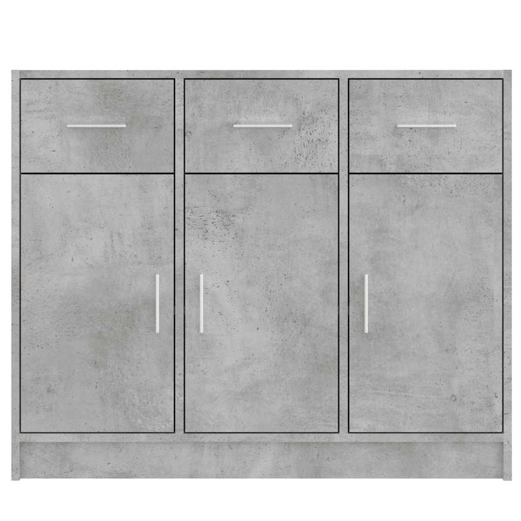 Sideboard Concrete Grey 91x28x75 cm Engineered Wood