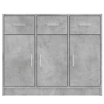 Sideboard Concrete Grey 91x28x75 cm Engineered Wood