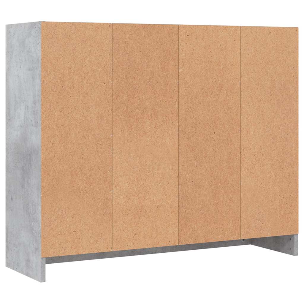 Sideboard Concrete Grey 91x28x75 cm Engineered Wood