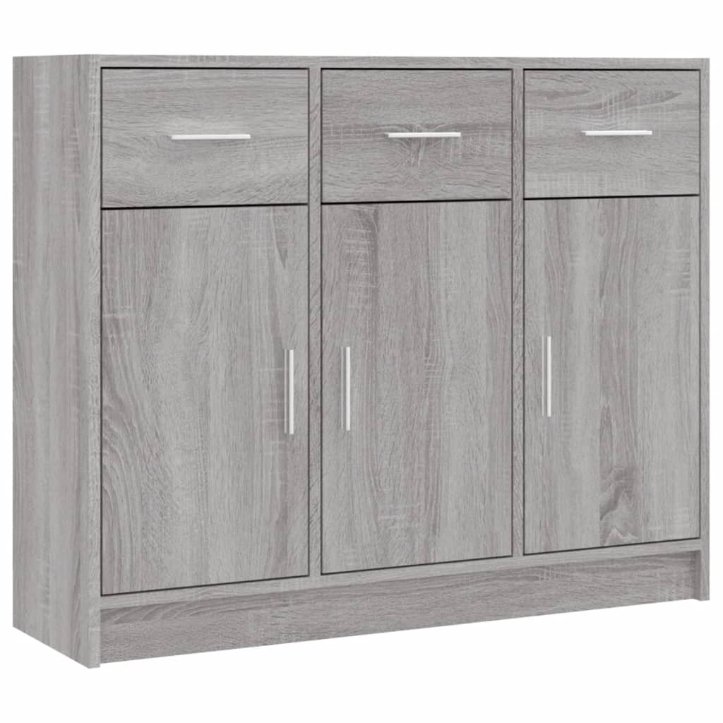 Sideboard | Grey Sonoma | Engineered Wood | 91 x 28 x 75 cm | Sideboard