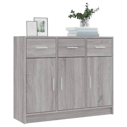 Sideboard | Grey Sonoma | Engineered Wood | 91 x 28 x 75 cm | Sideboard