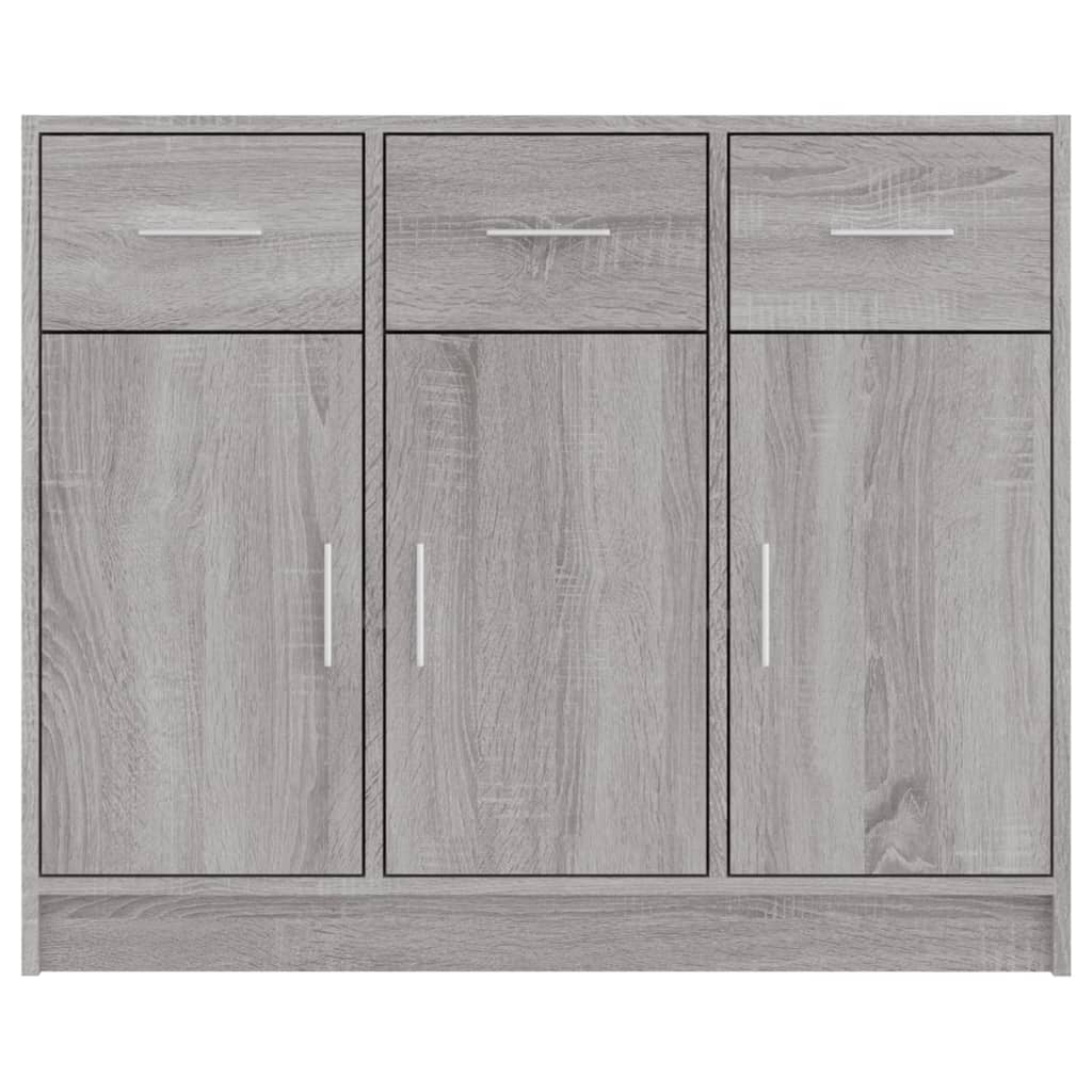 Sideboard | Grey Sonoma | Engineered Wood | 91 x 28 x 75 cm | Sideboard