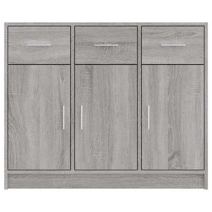 Sideboard Grey Sonoma 91x28x75 cm Engineered Wood