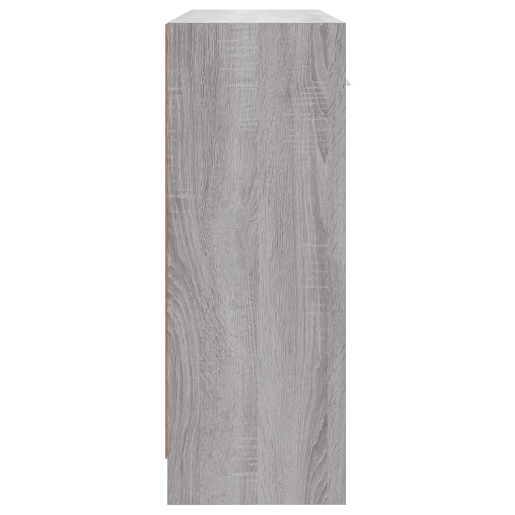 Sideboard | Grey Sonoma | Engineered Wood | 91 x 28 x 75 cm | Sideboard