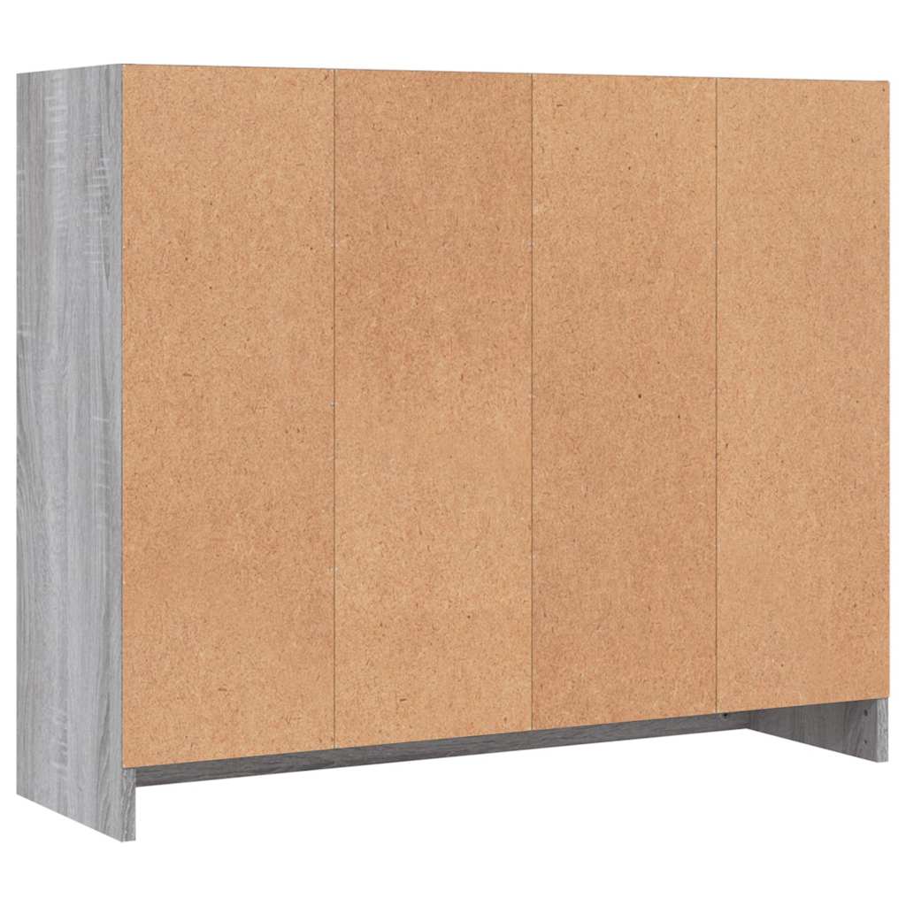 Sideboard Grey Sonoma 91x28x75 cm Engineered Wood