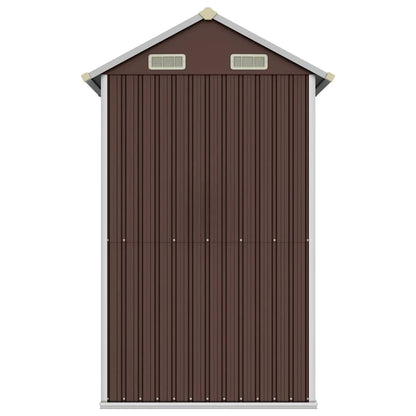 Garden Shed Brown 192x152.5x237 cm Galvanised Steel