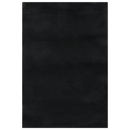 Washable Rug Soft Shaggy Black 160x230 cm Anti Slip