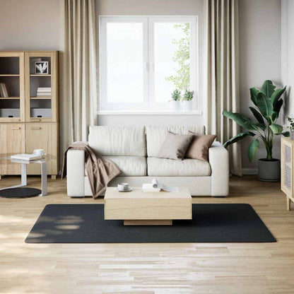 Washable Rug Soft Shaggy Black 160x230 cm Anti Slip