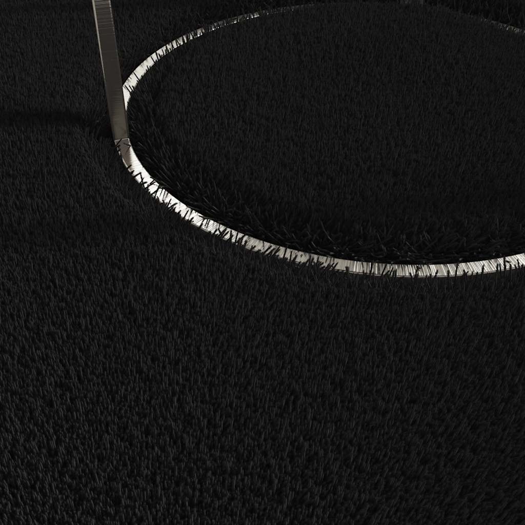Washable Rug Soft Shaggy Black 160x230 cm Anti Slip