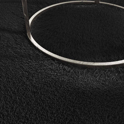 Washable Rug Soft Shaggy Black 160x230 cm Anti Slip