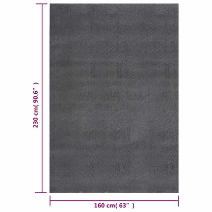 Washable Rug Soft Shaggy Anthracite 160x230 cm Anti Slip