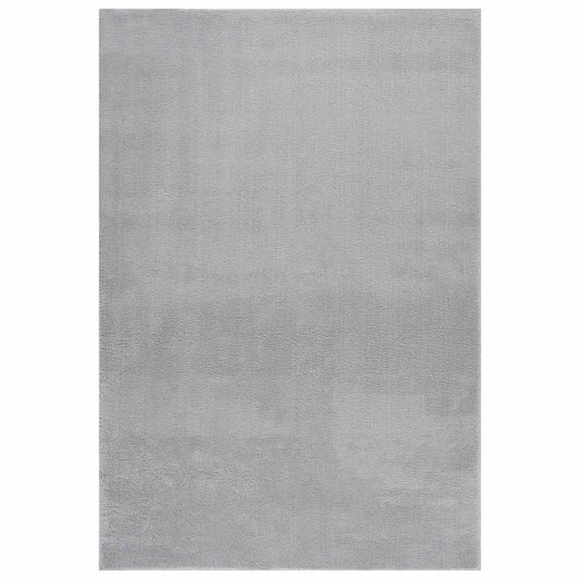 Washable Rug Soft Shaggy Grey 160x230 cm Anti Slip