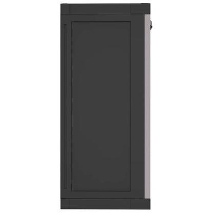 Outdoor Storage Cabinet Grey and Black 97x37x85 cm PP
