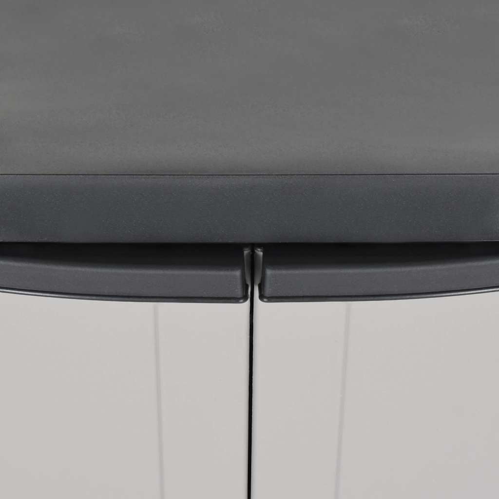 Outdoor Storage Cabinet Grey and Black 97x37x85 cm PP