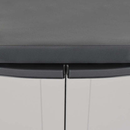 Outdoor Storage Cabinet Grey and Black 97x37x85 cm PP