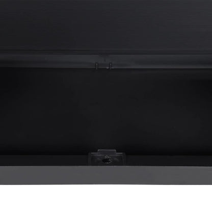 Outdoor Storage Cabinet Grey and Black 97x37x85 cm PP