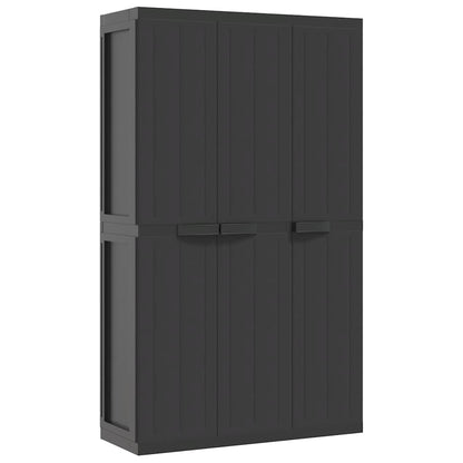 Outdoor Storage Cabinet Black 97x37x165 cm PP