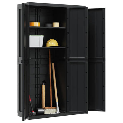 Outdoor Storage Cabinet Black 97x37x165 cm PP