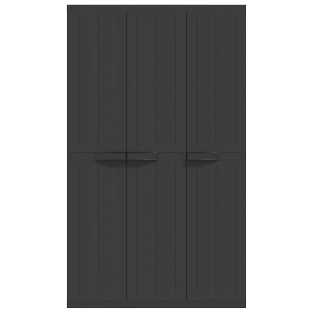 Outdoor Storage Cabinet Black 97x37x165 cm PP