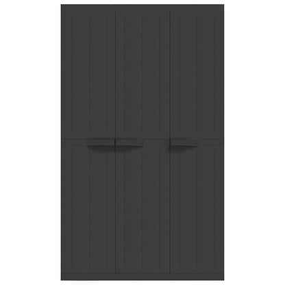 Outdoor Storage Cabinet Black 97x37x165 cm PP