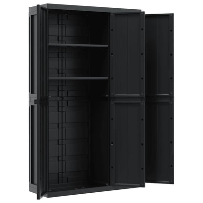 Outdoor Storage Cabinet Black 97x37x165 cm PP