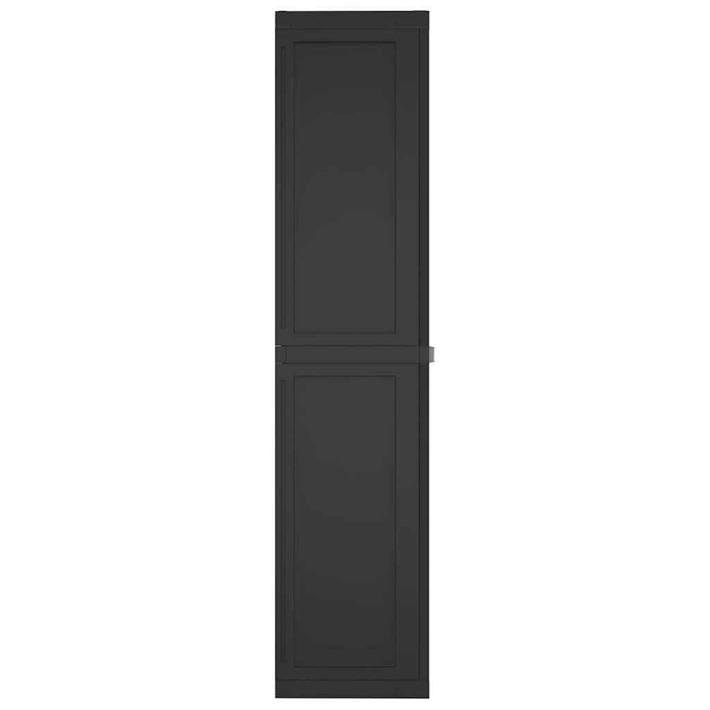 Outdoor Storage Cabinet Black 97x37x165 cm PP