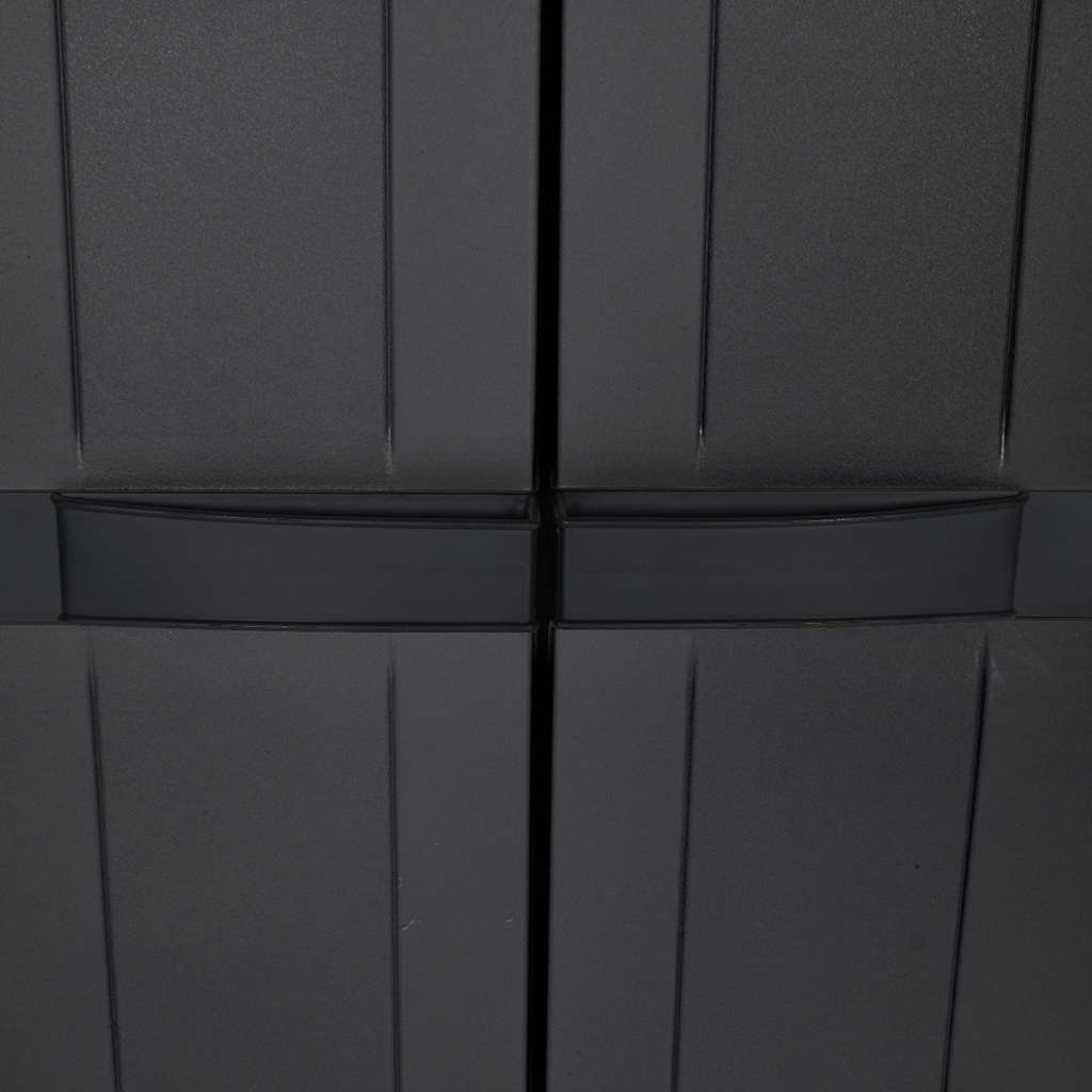 Outdoor Storage Cabinet Black 97x37x165 cm PP