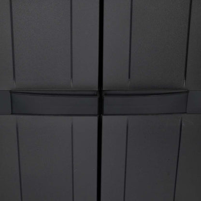 Outdoor Storage Cabinet Black 97x37x165 cm PP