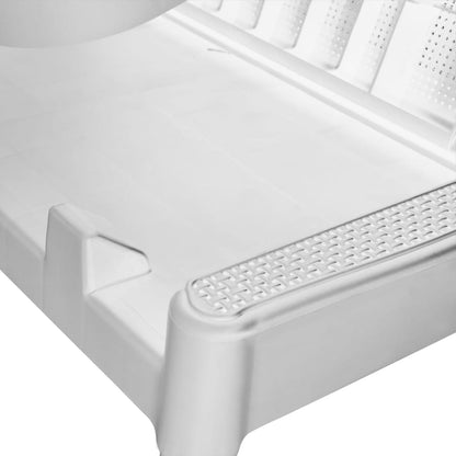 Sun Lounger | White | 100% Polypropylene | Standard | Height-Adjustable