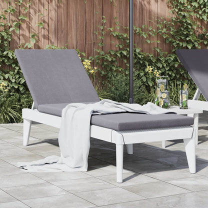 Sun Lounger | White | 100% Polypropylene | Standard | Height-Adjustable
