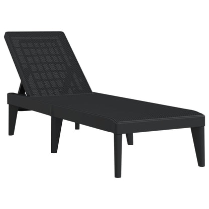 Sun Lounger | Anthracite | Polypropylene | 186x60x29 cm